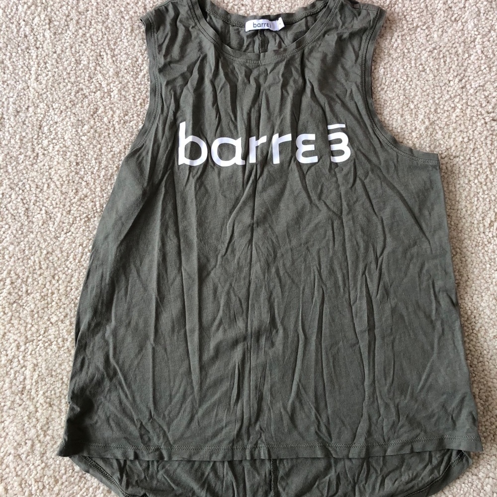 Barre3 Olive Green tank top